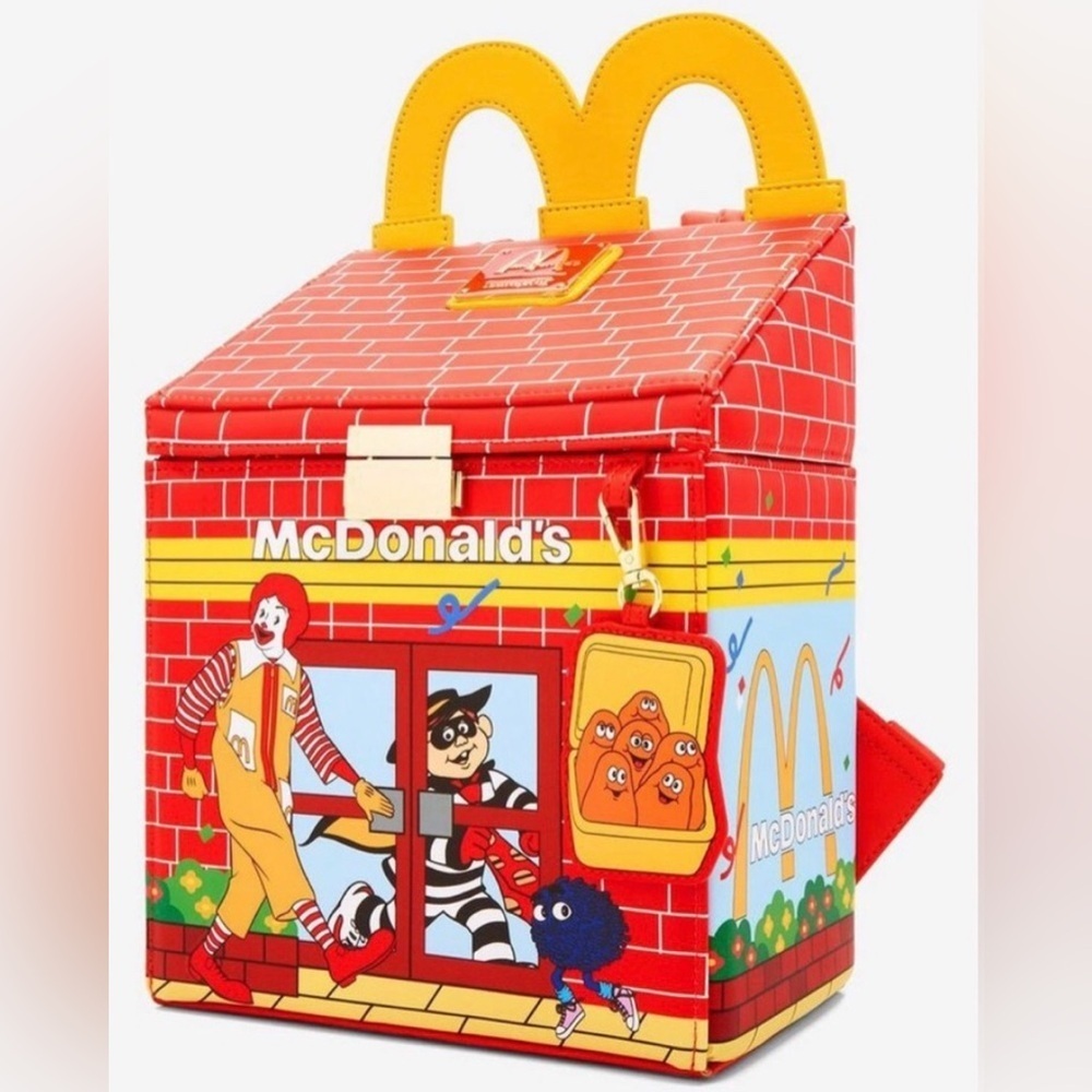 Loungefly McDonald's Red and Yellow happy meal bag backpack